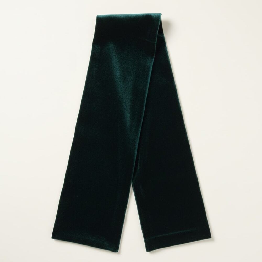 Vintage Emerald Green Velvet Scarf | Elegant Winter Accessory